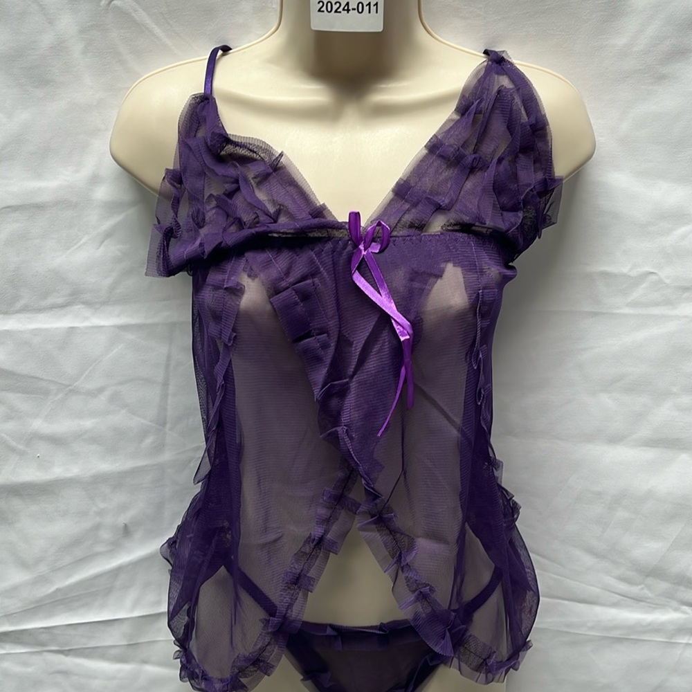 2pc purple lace lingerie